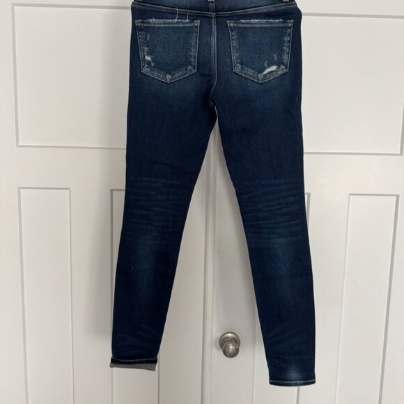 Bridge by GLY Mid-Rise Skinny Jeans Women’s Size 26 Distressed Dark Wash - Picture 4 of 4